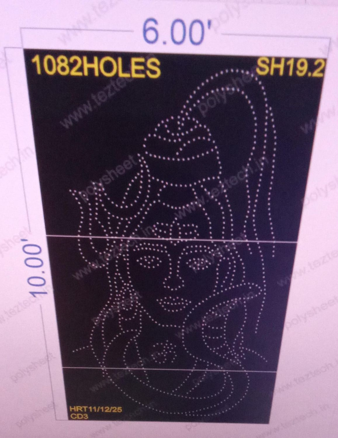 SH19.2  SHIVJI 10X6 FEET 1082  HOLES