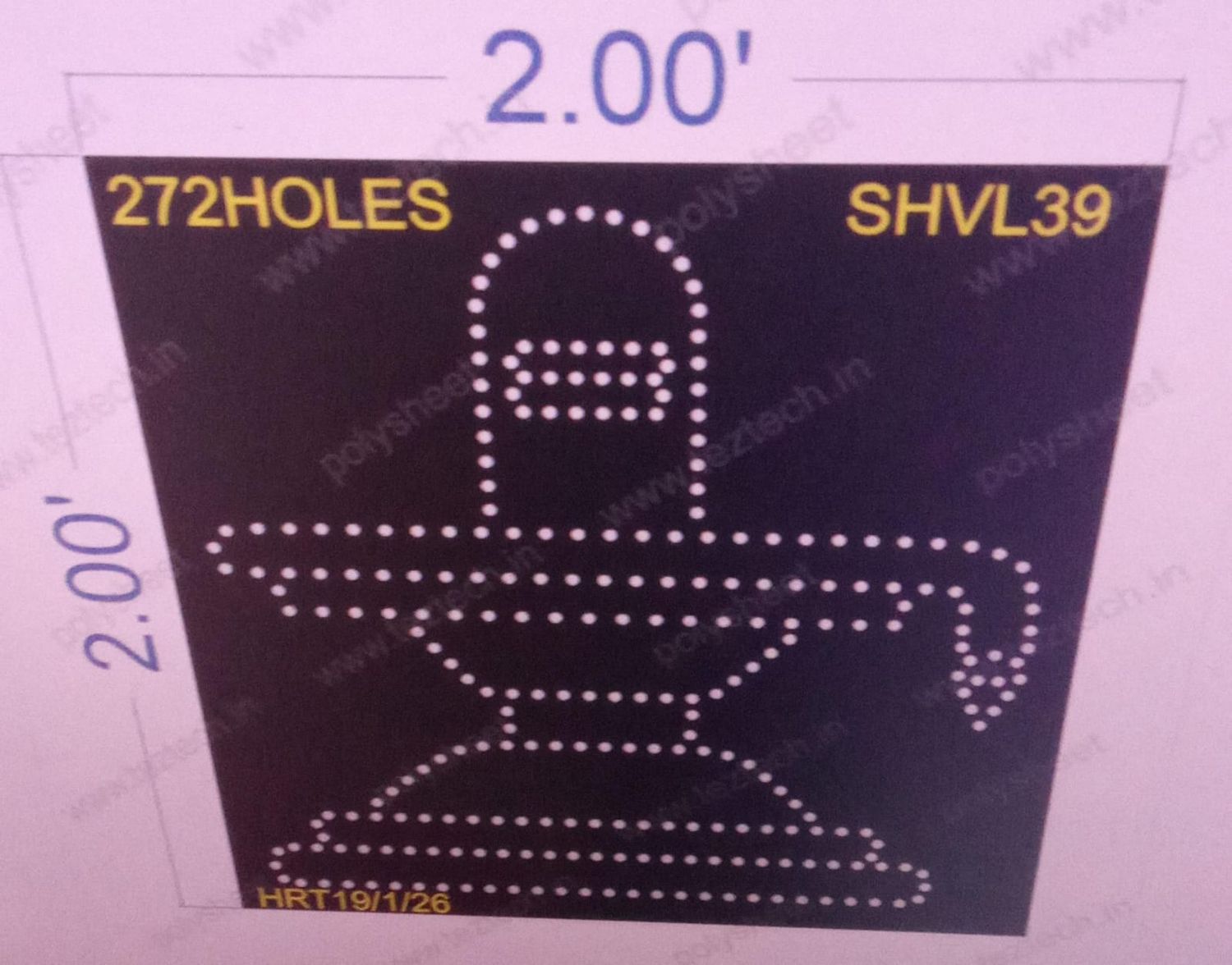 SHVL39 SHIVLING  2X2 FEET 272 HOLES