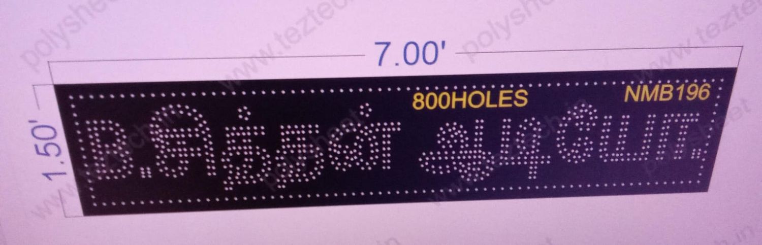 NMB196  NAME BOARD 1.5X7  FEET 800 HOLES