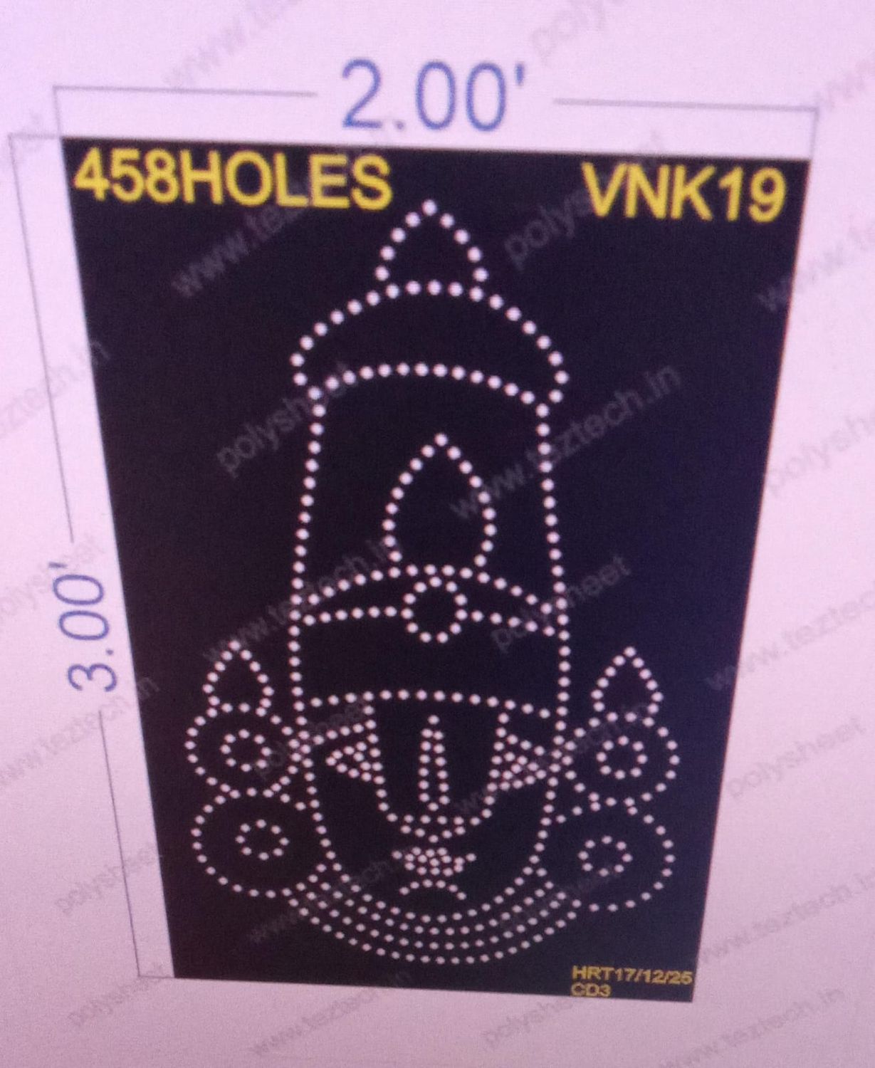 VNK19  VENKETSWARA  3X2  FEET 458 HOLES