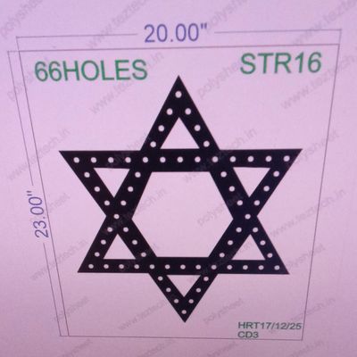 STR16 STAR 1 PART 23X20 INCH  66  HOLES