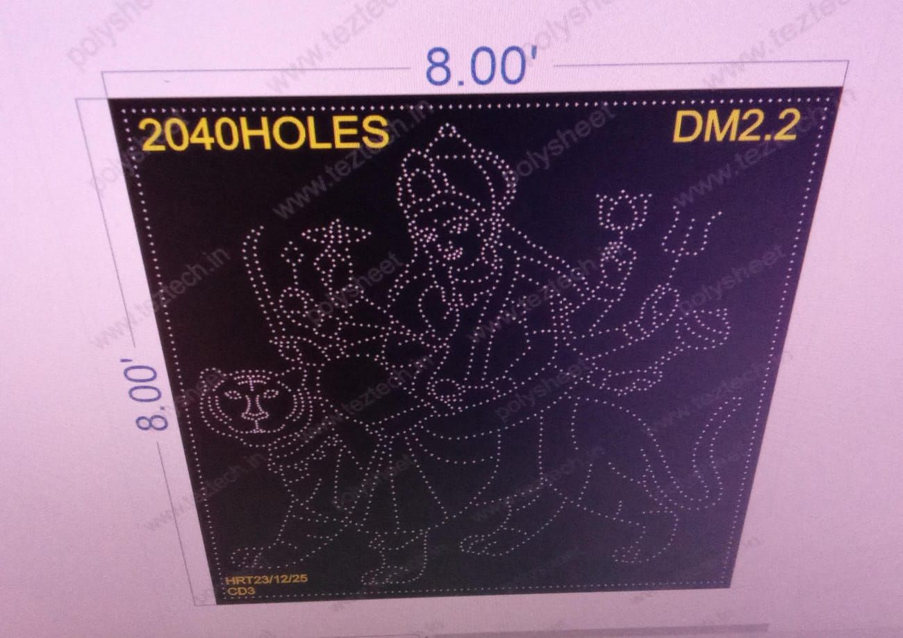 DM2.2  DEVI MATA  8X8  FEET 2040  HOLES (2 PARTS)