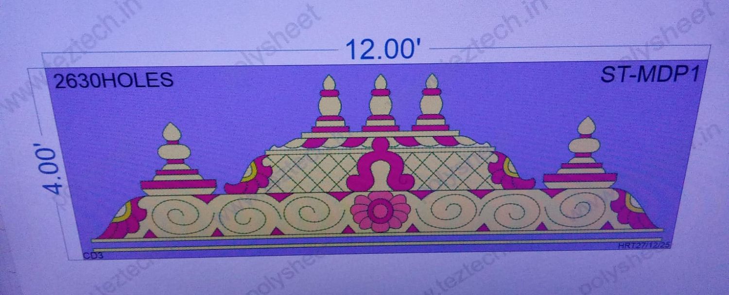 ST-MDP1  STICKER MANDAP DESIGN  4X12  FEET 2630 HOLES