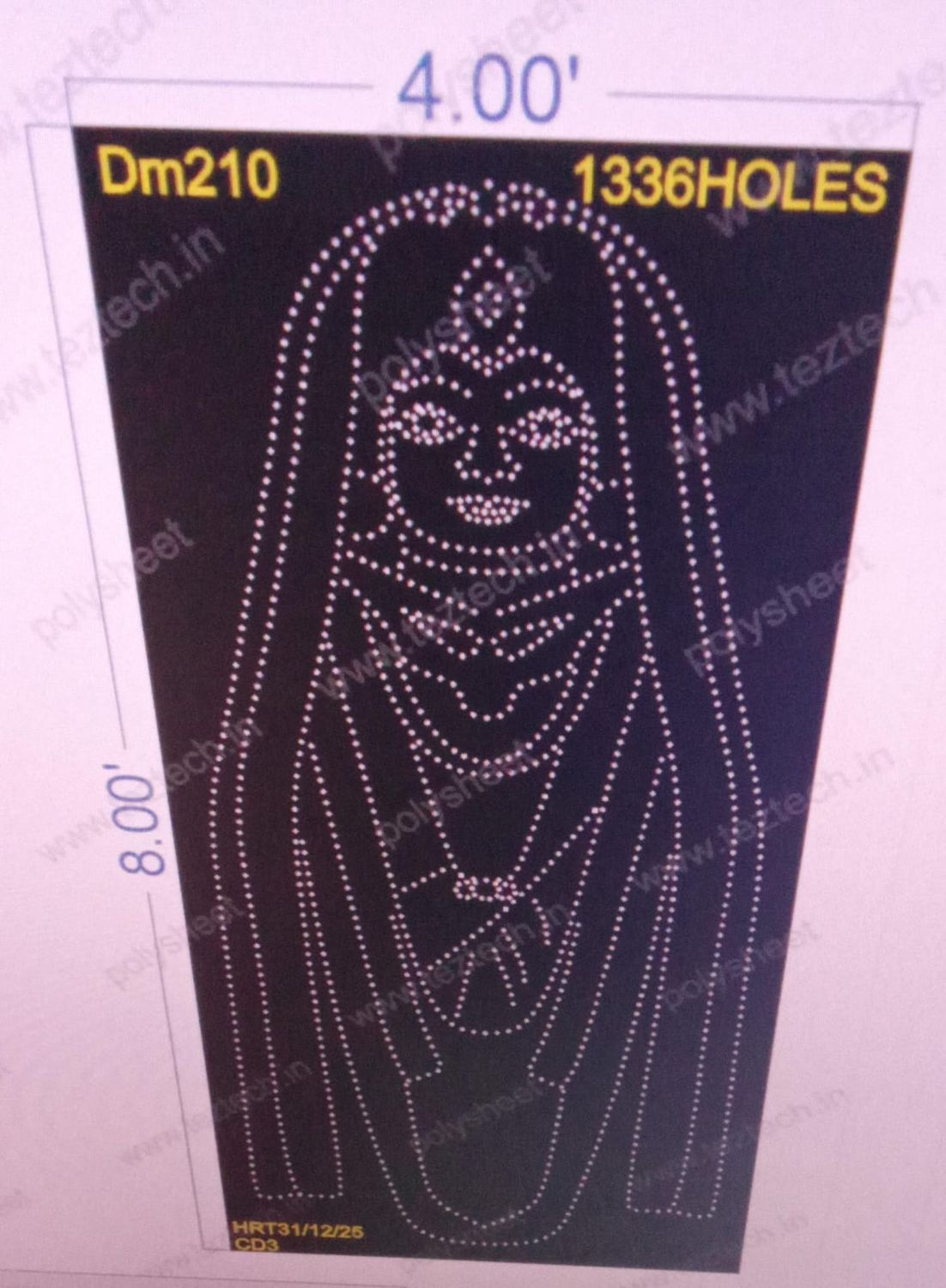 DM210  DEVI MATA  8X4FEET 1336  HOLES