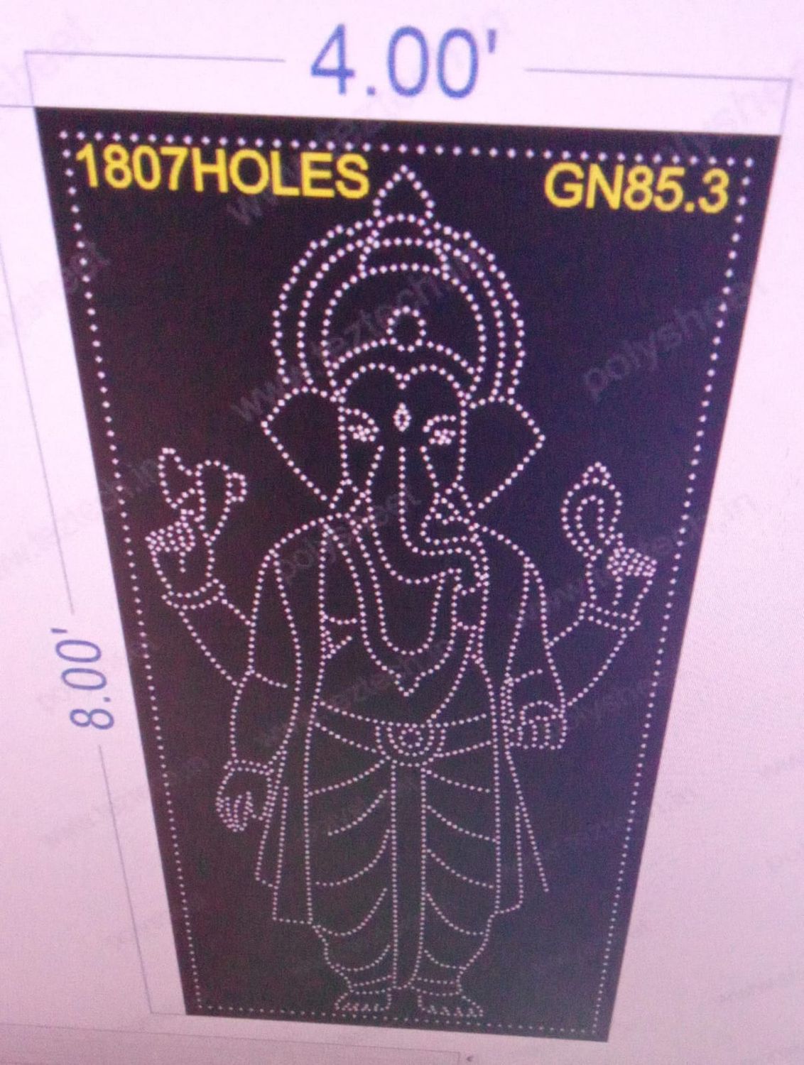 GN85.3 GANESHJI 4X8 FEET 1807 HOLES