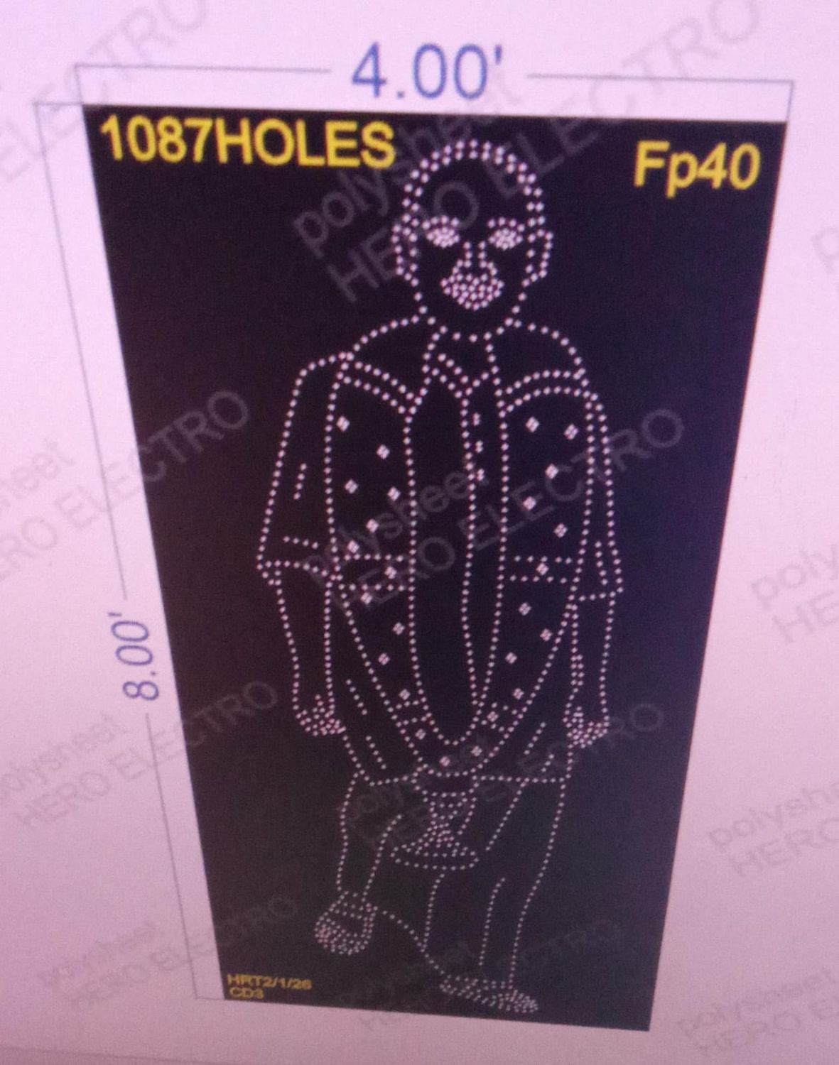 FP40 Kamarajar 8X4 FEET 1087 HOLES