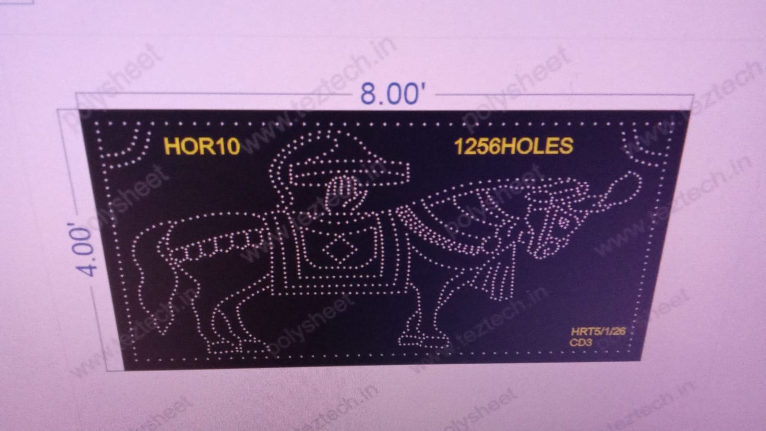HOR10 HORSE 1 PART 4X8 FEET 1256 HOLES