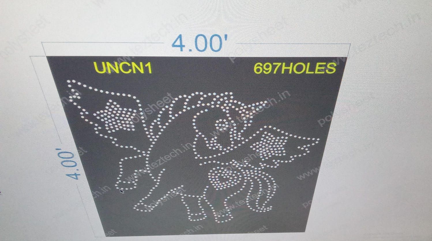 UNCN1 UNICORN 4X4FEET 697 HOLES