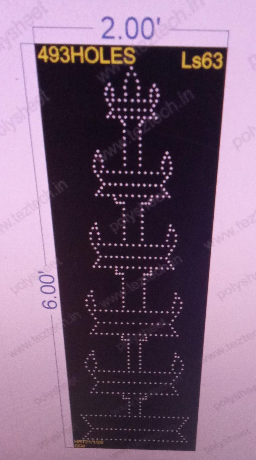 LS63  LAMP STAND 1 PART 6X2   FEET 493  HOLES