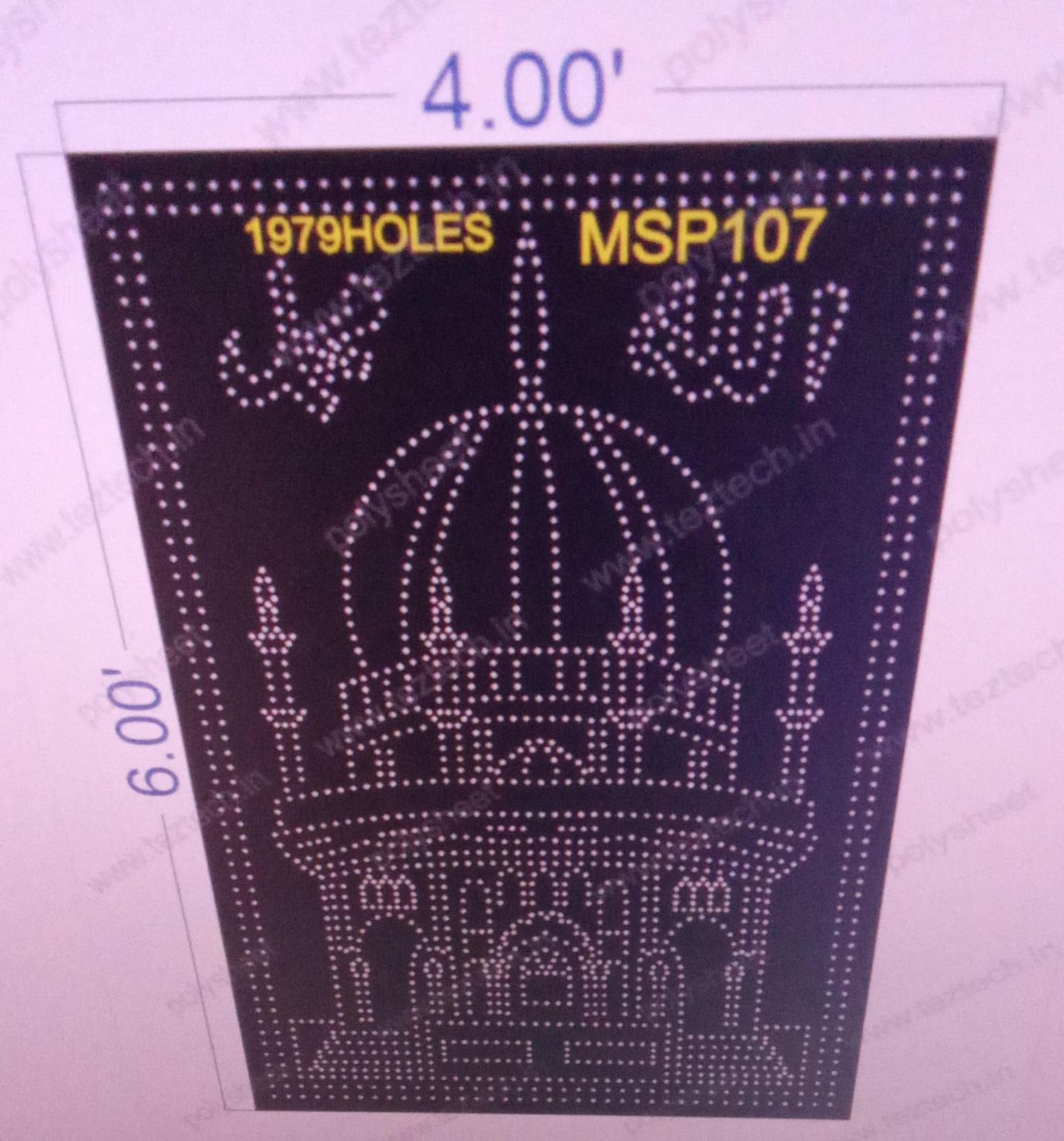 MSP107  MUSLIM PART 1  PART 6X4   FEET 1979 HOLES