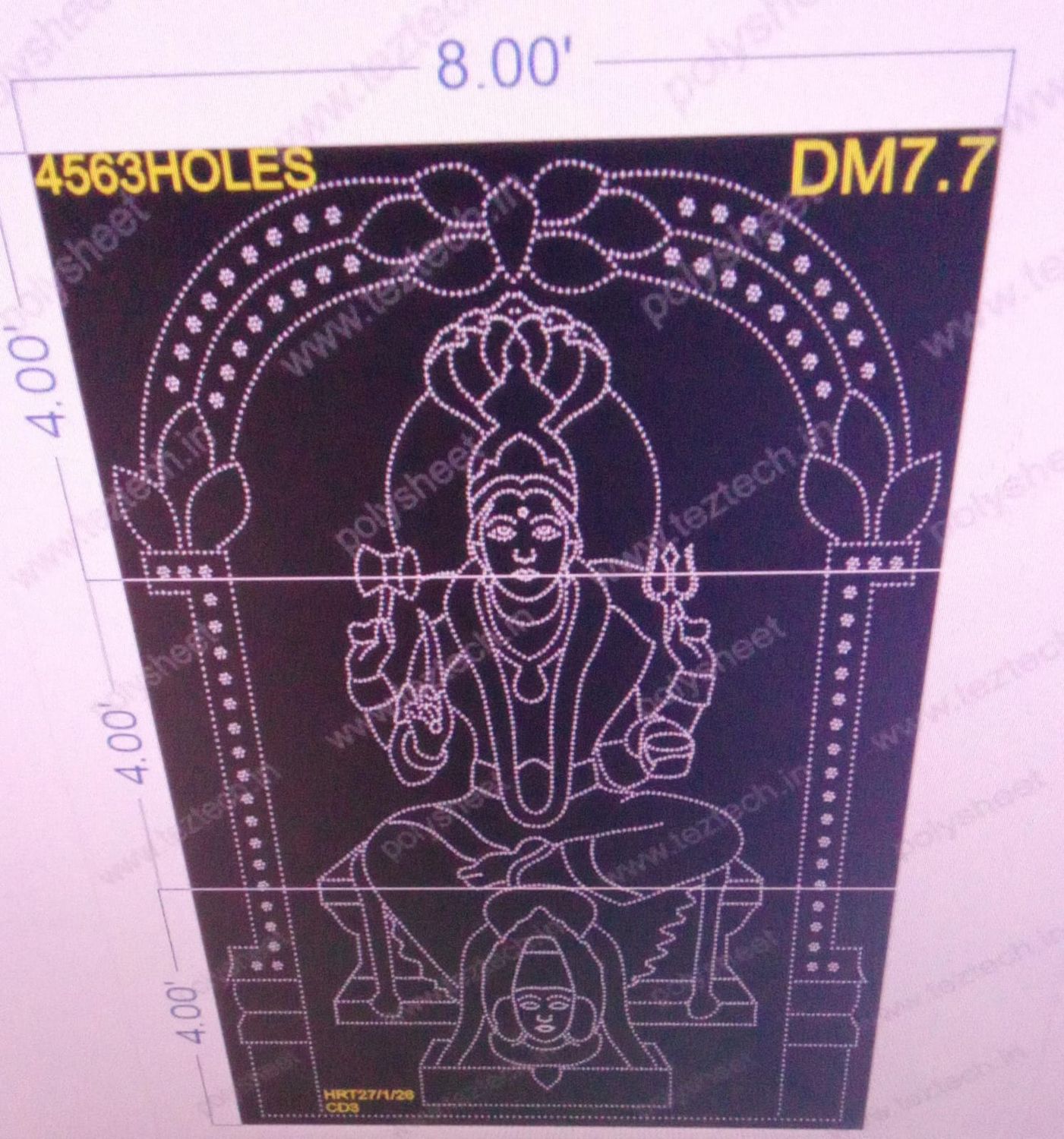 DM7.7 DEVI MATA  12X8 4563 HOLES (3 PARTS)