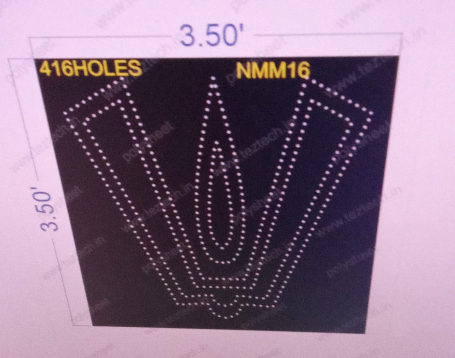 NMM16  NAMAM 3.5X3.5  FEET 416 HOLES