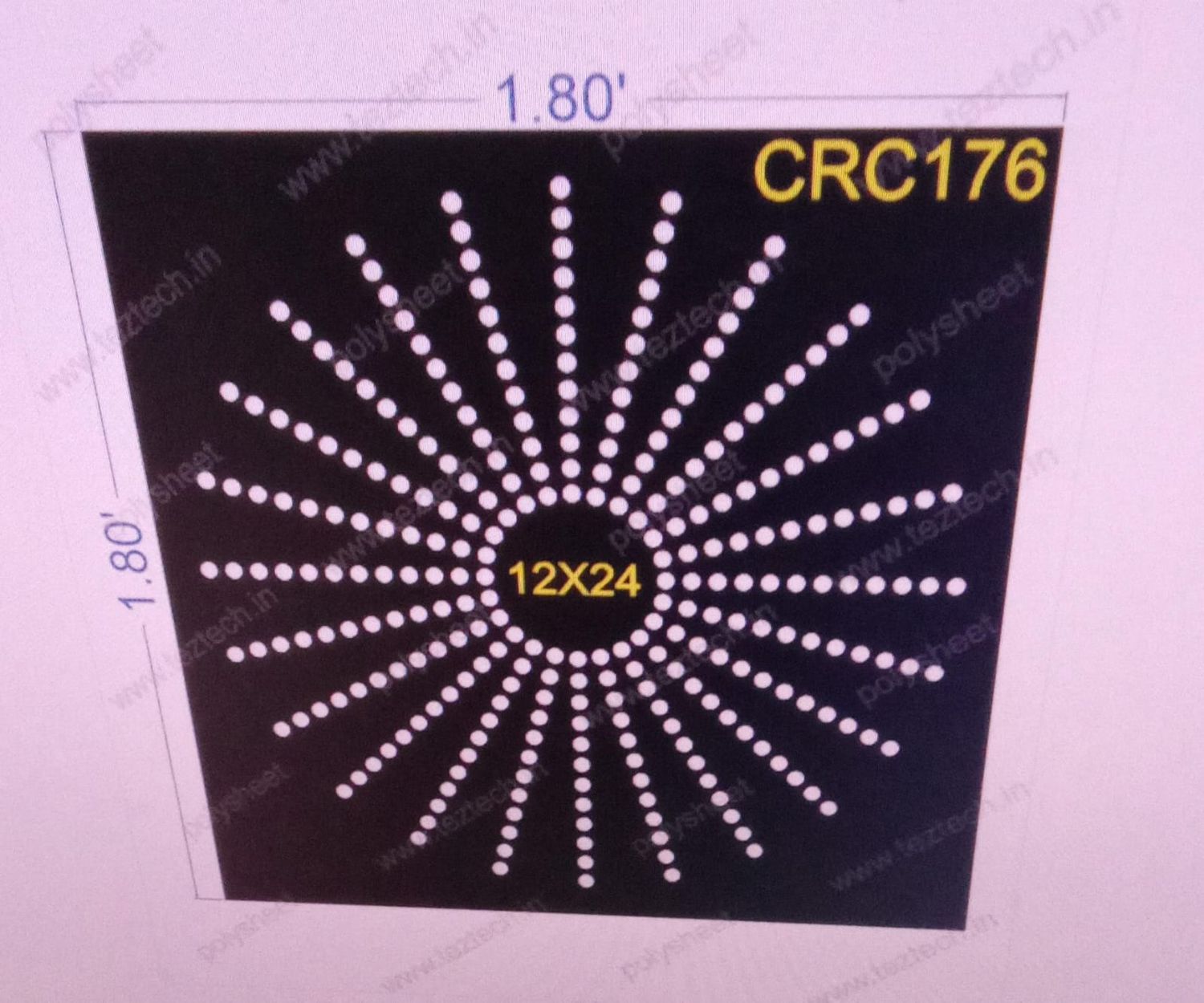 CRC176  1.8X1.8  FEET 12X24   HOLES TOTAL 288 HOLES