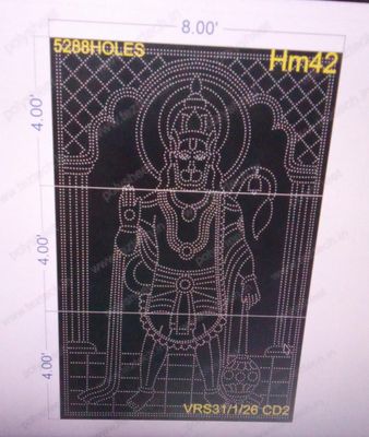 HM42 HANUMANJI 3 PARTS 12X8 FEET 5288 HOLES