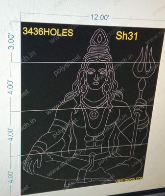 SH31 SHIV 4 PARTS 12X15 FEET 3436 HOLES