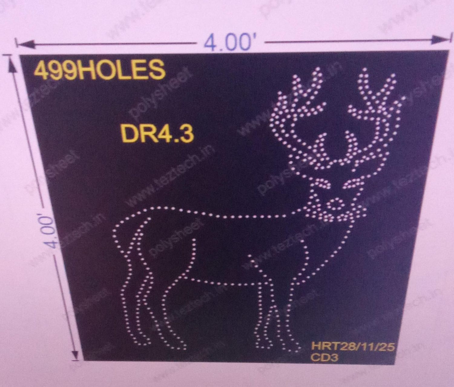 DR4.3 DEER 4X4 FEET 499 HOLES