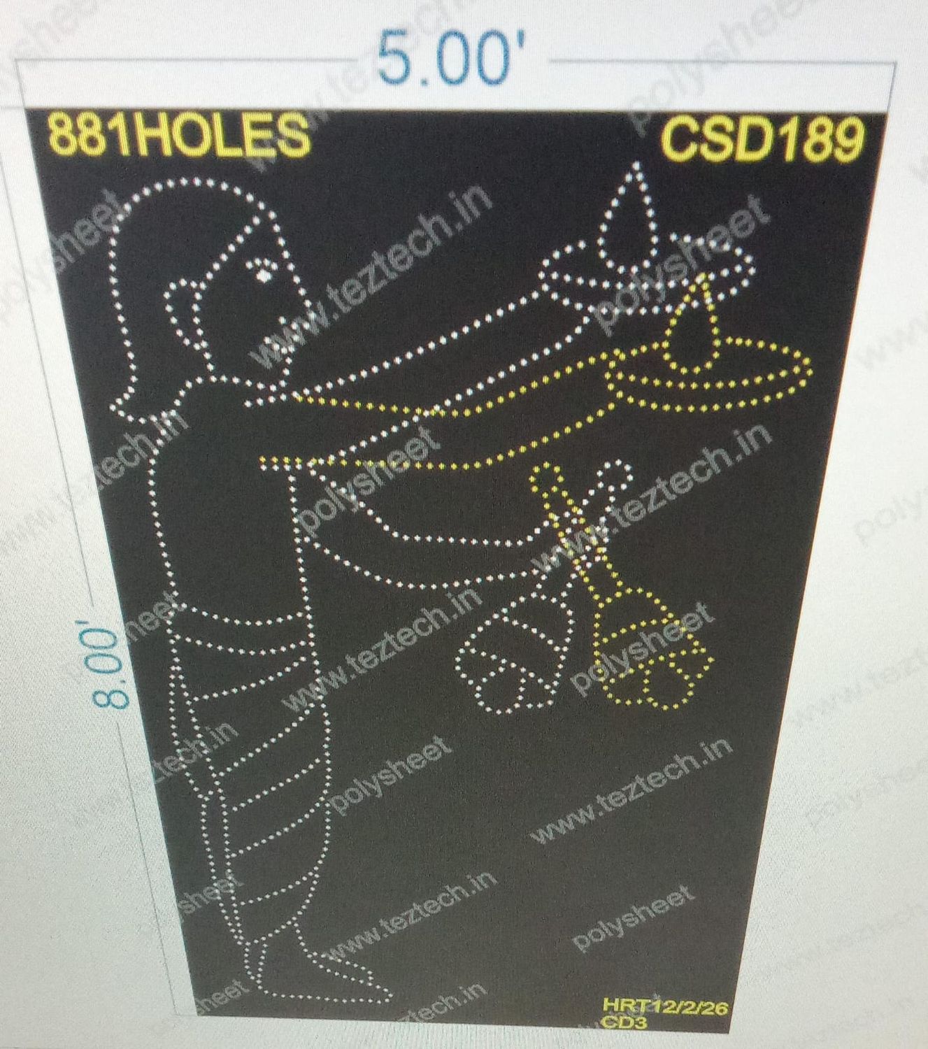 CSD189   CUSTOM DESIGN UMBRELLA  8X5 FEET 881 HOLES