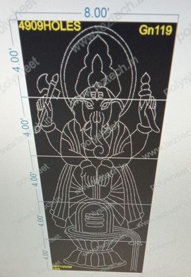 GN119 GANESHJI 20X8  FEET 4909 HOLES (5 PARTS)