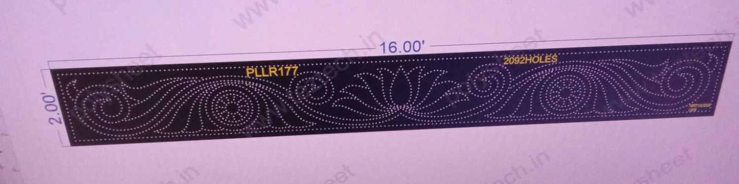 PLLR177 PILLR 2X16 FEET 2092  HOLES