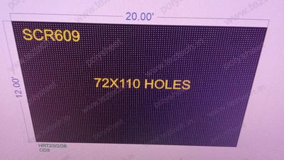 SCR609 12X20 FEET 72X110 HOLES SCREEN TOTAL  HOLES=7920 (3PARTS)