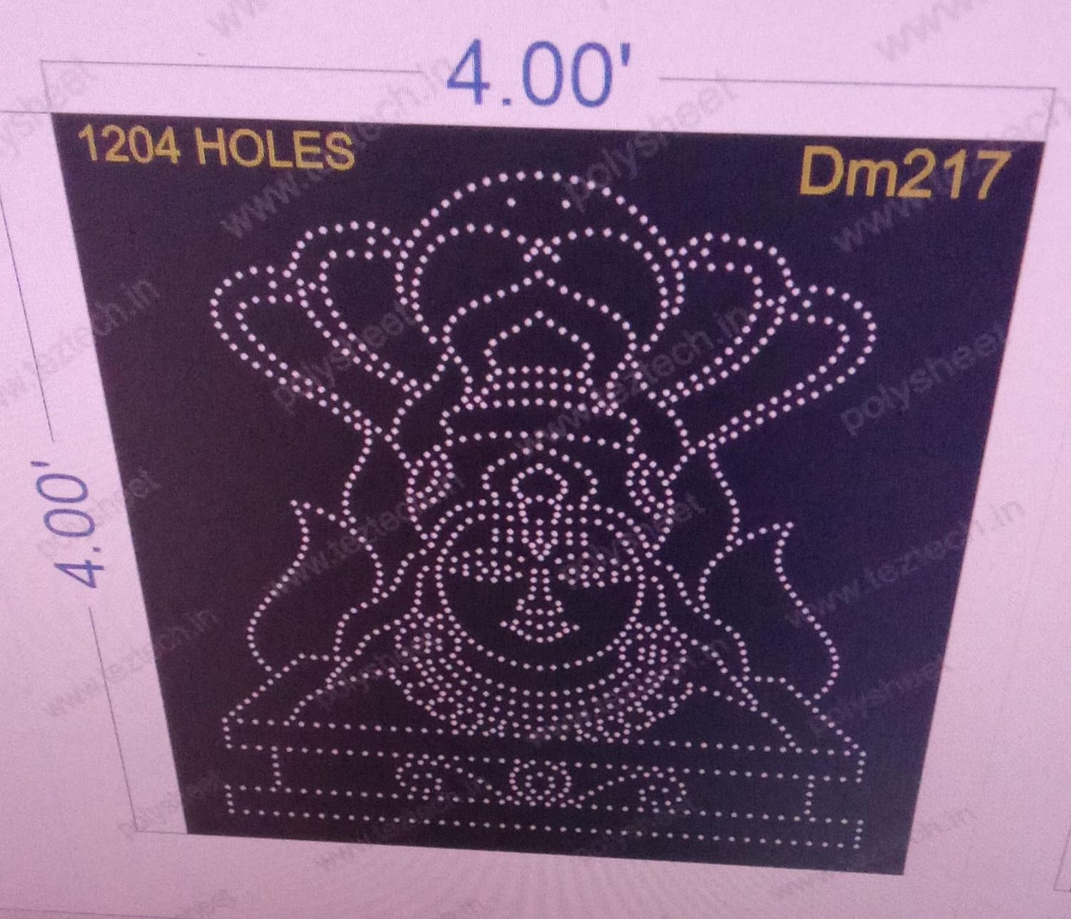 DM217  DEVI MATA  4X4 FEET 1204 HOLES