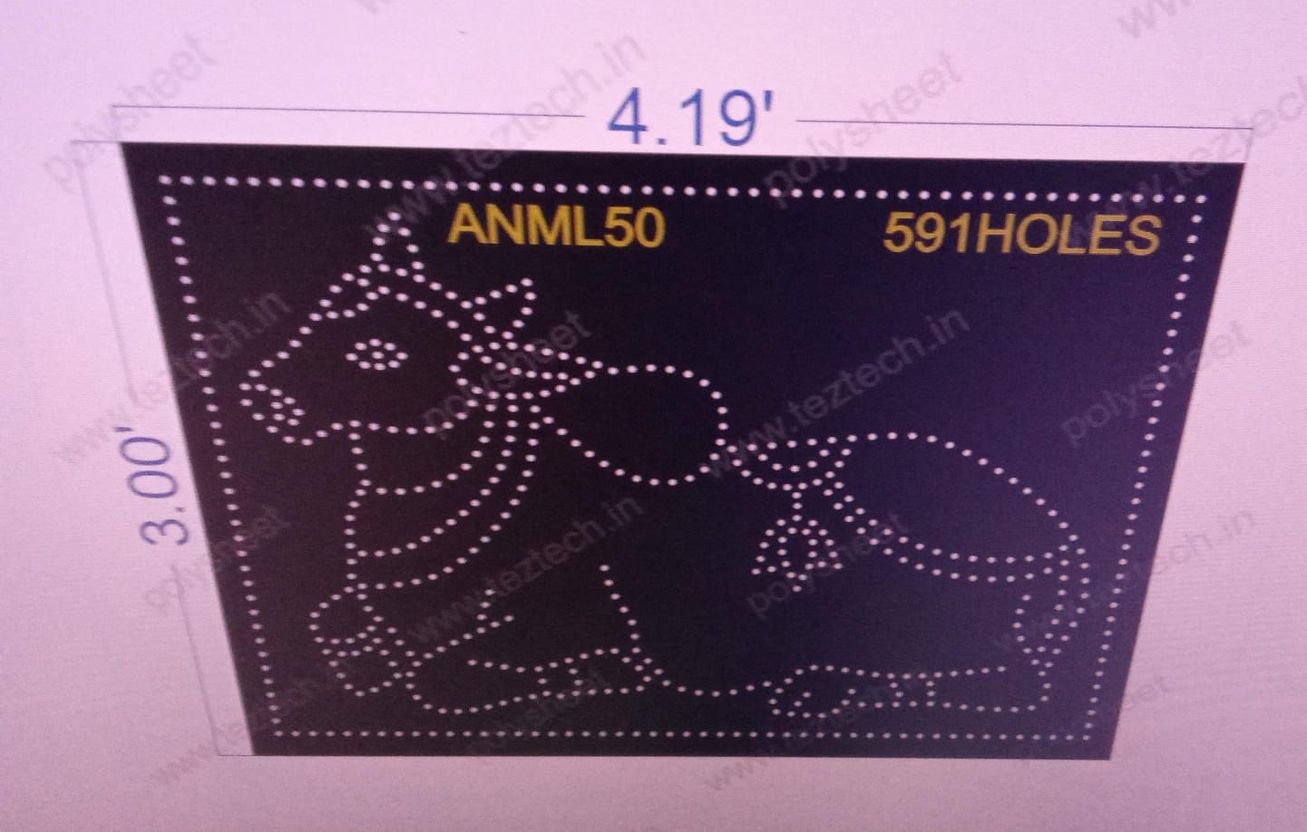 ANML50 NANDI  3X4.19 FEET 591  HOLES