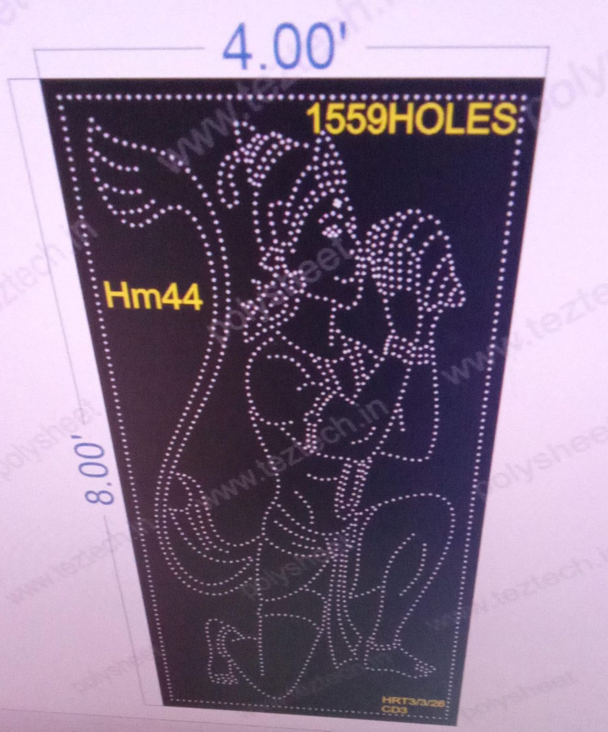 HM44 HANUMANJ 8X4 FEET 1559  HOLES