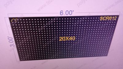 SCR612 3X6 FEET 20X40 HOLES SCREEN TOTAL  HOLES=800