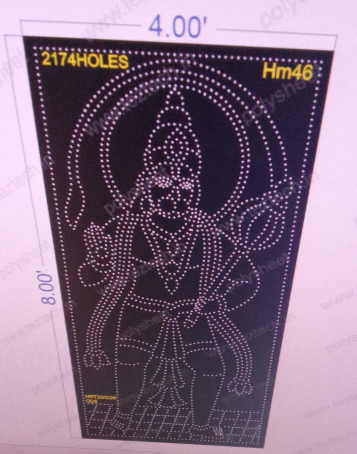 HM46  HANUMANJ 8X4   FEET 2174  HOLES