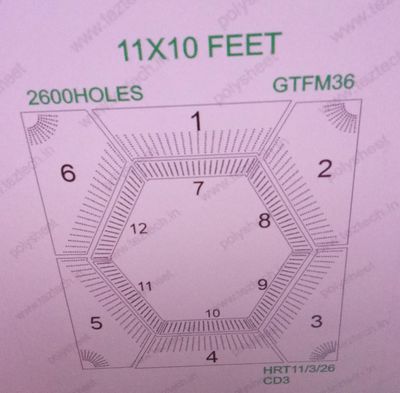 GTFM36 GATE 11X10  FEET 2600  HOLES  (12PARTS)