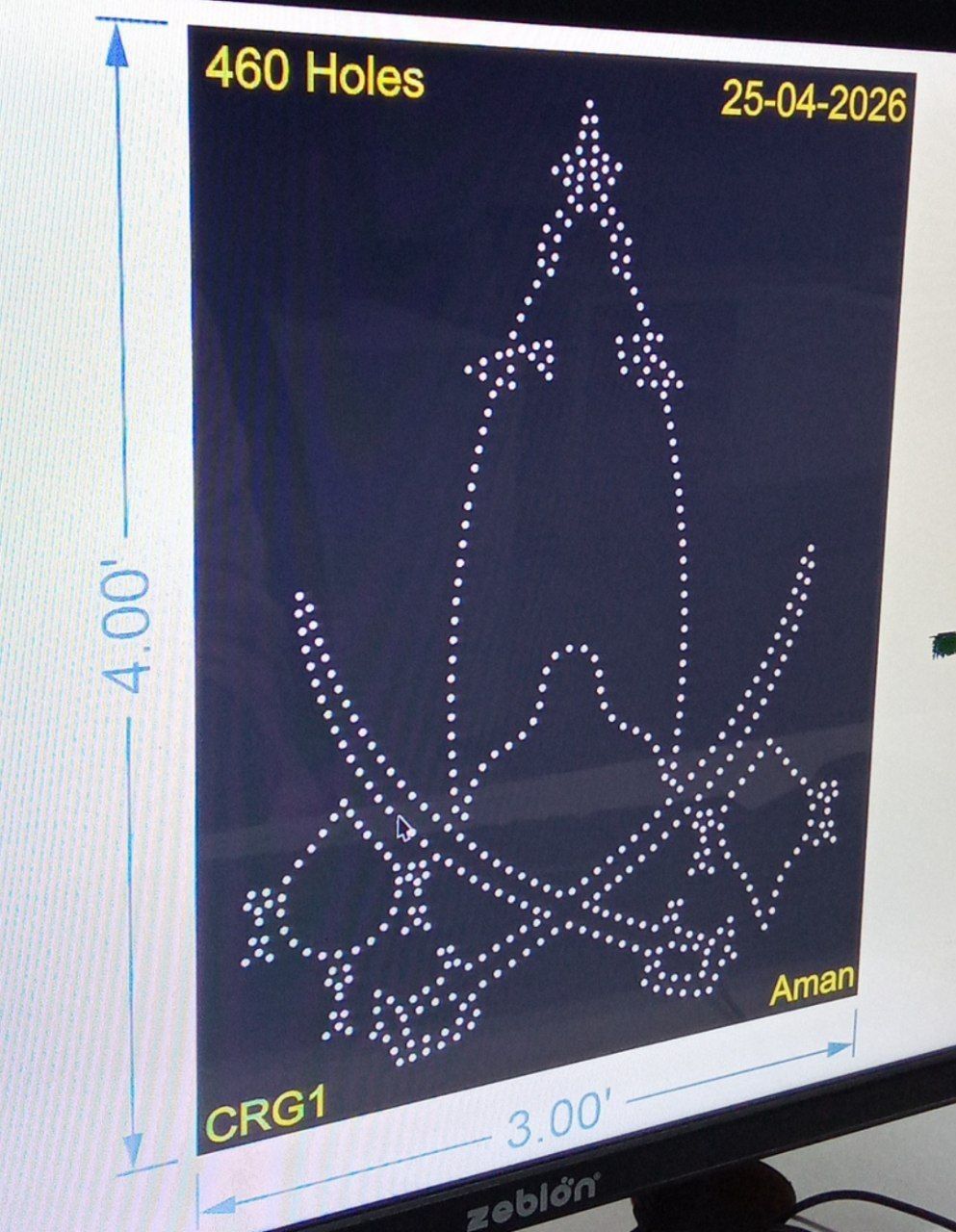 CRG1 KARAGA 1 PART 4X3 FEET 460 HOLES