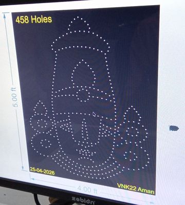 VNK22 VENKTESWARA 1 PART 5X4 FEET 458 HOLES