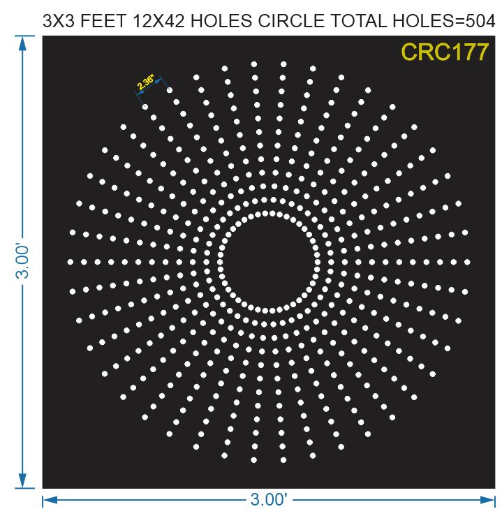 3X3_12X24_CRC 3X3_12X24_CRC 3X3 FEET 12X42 HOLES CIRCLE TOTAL HOLES=504