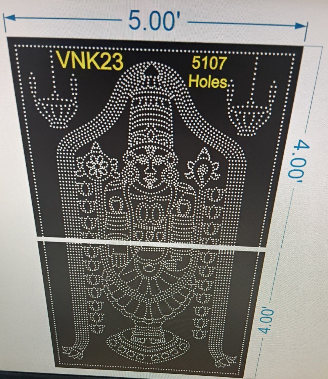 VNK23 VENKTESWARA 2 PARTS 8X5 FEET 9539 HOLES