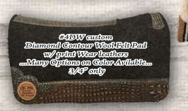 Custom Diamond Contour Wool Felt Pad w/ print wear leathers