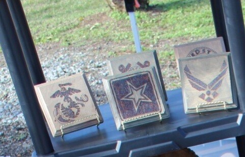 5 branches of Military Coasters or plaques