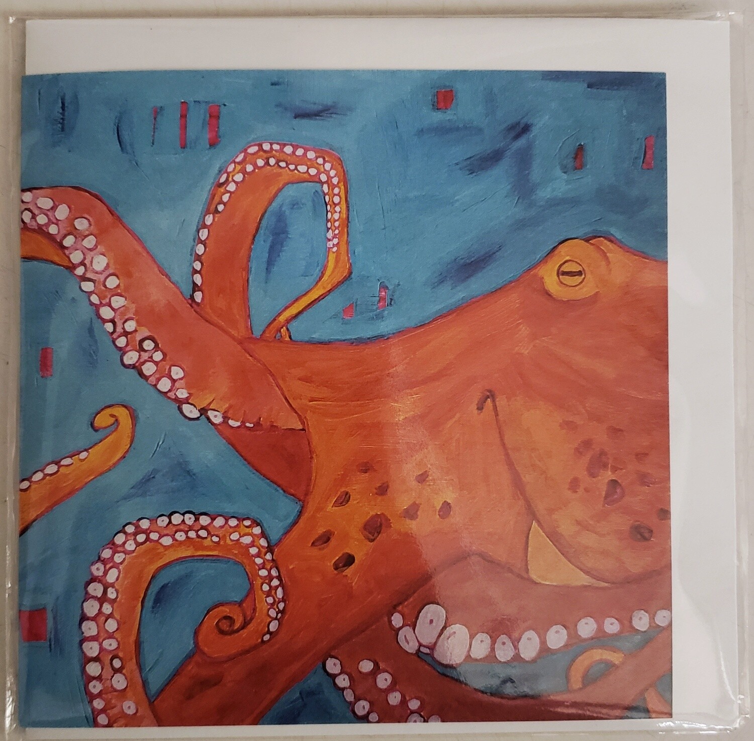 Octopus Greeting Card by Christy Wilson
