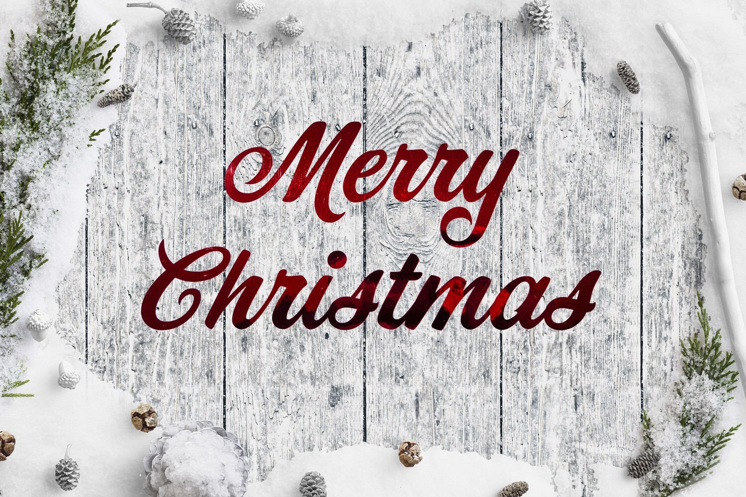 Merry Christmas Metallic Vinyl Stickers for Decorating Walls and Presents