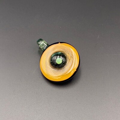 Nib Glass (FL) Fumicello Pendant w Opal - Green