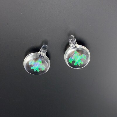 Cajun Glass (CO) Opal Pendant - Fleur De Lis Shape