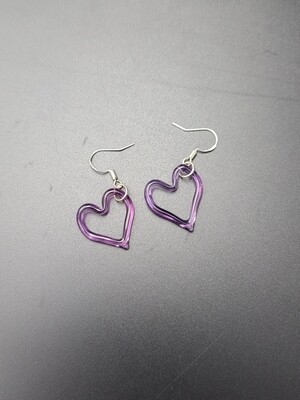 Marni (CO) Heart Outline Earring Set - Purple