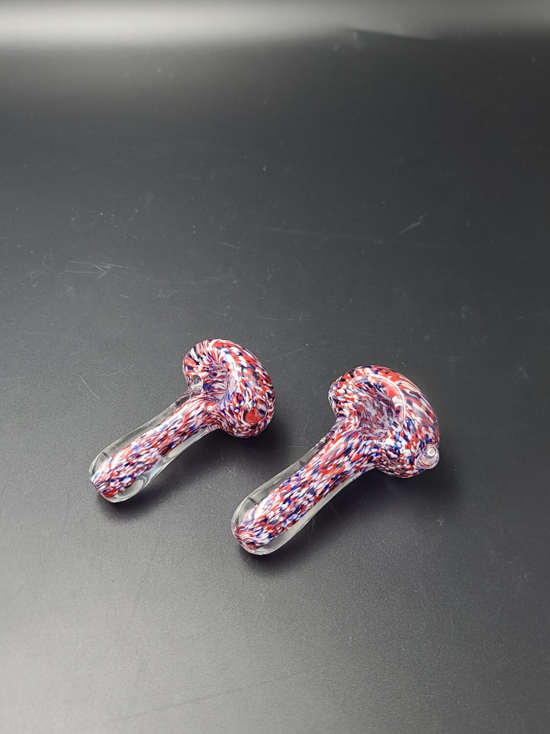 Chuck Glass (IL) Frit Spoon - Red White Blue