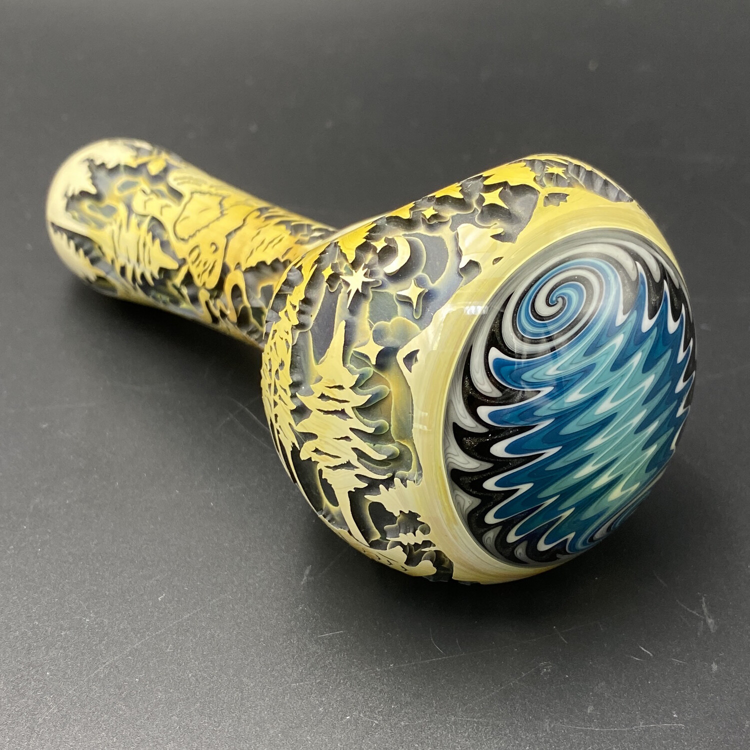 Liberty 503 Deep Carved Hand Pipe w/ Wig Wag Front
