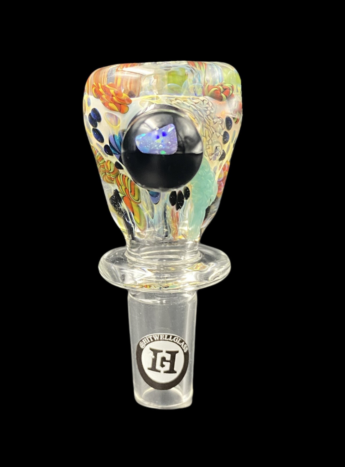 Hitwell Glass (CA) Intricate Inside Out Silver Fume Bowl 14mm - A