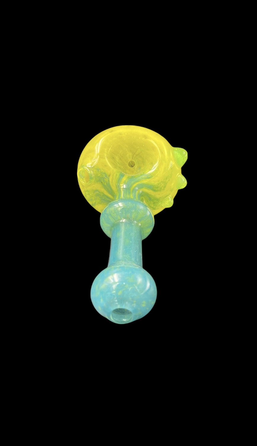 Goblin King (TX) Frit Spoon -Blue to Yellow