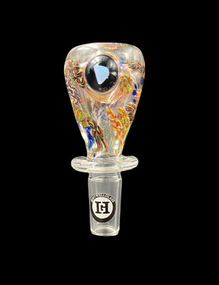 Hitwell Glass (CA) Intricate Inside Out Gold Fume Bowl 14mm - A