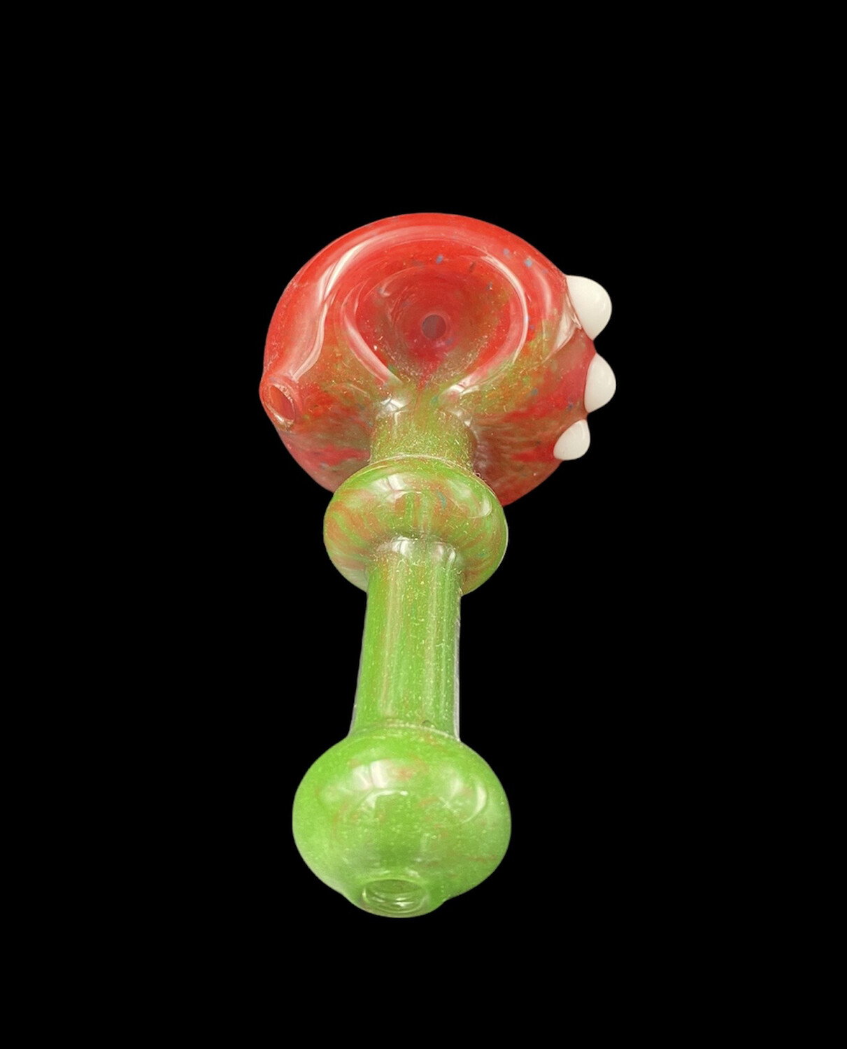 Goblin King (TX) Frit Spoon - Green to Red