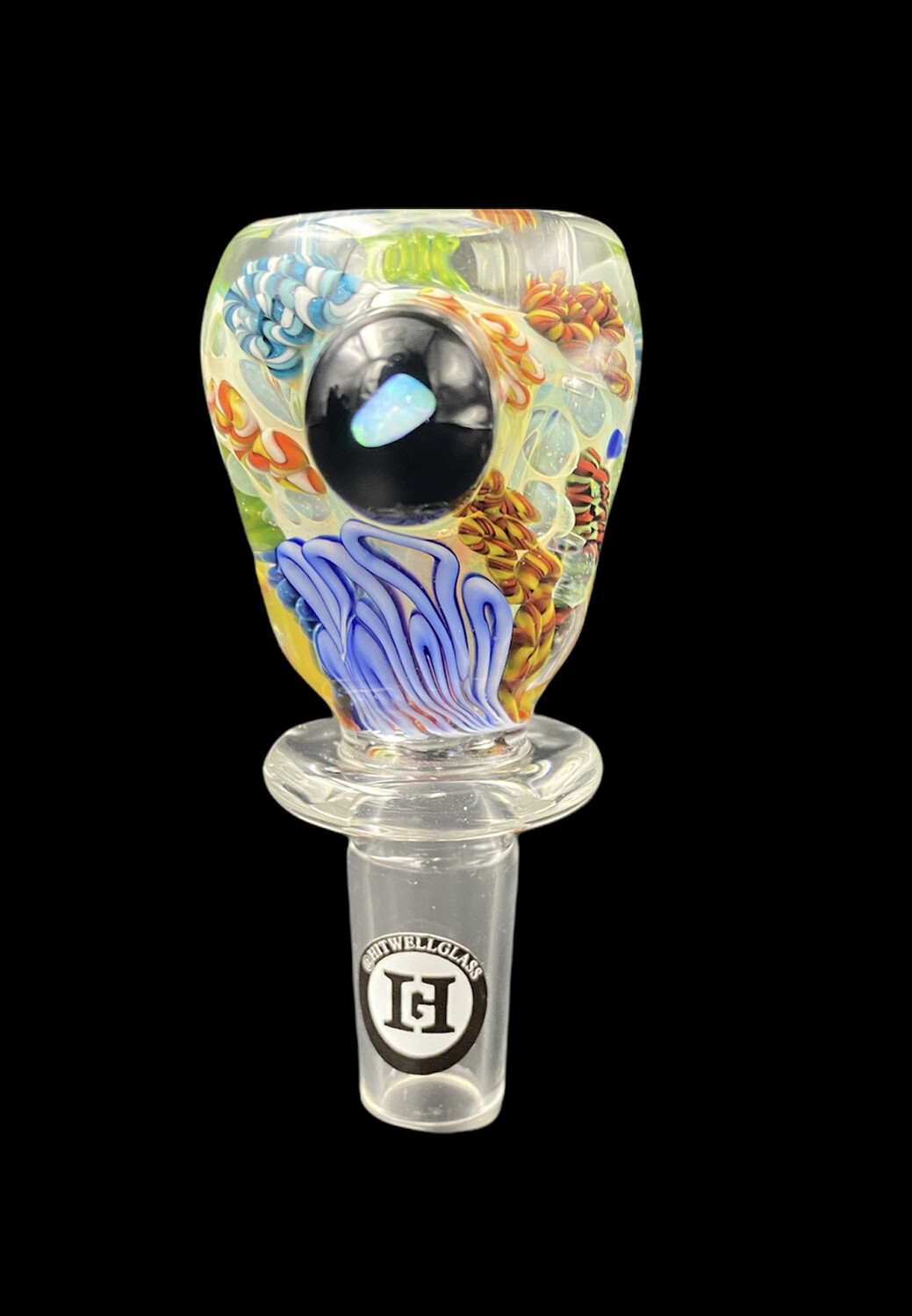 Hitwell Glass (CA) Intricate Inside Out Silver Fume Bowl 14mm - B