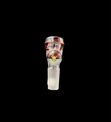 Black Tuna Glass (FL) 14mm Color Accent 5 Hole Slide - Pikachu Pokeball
