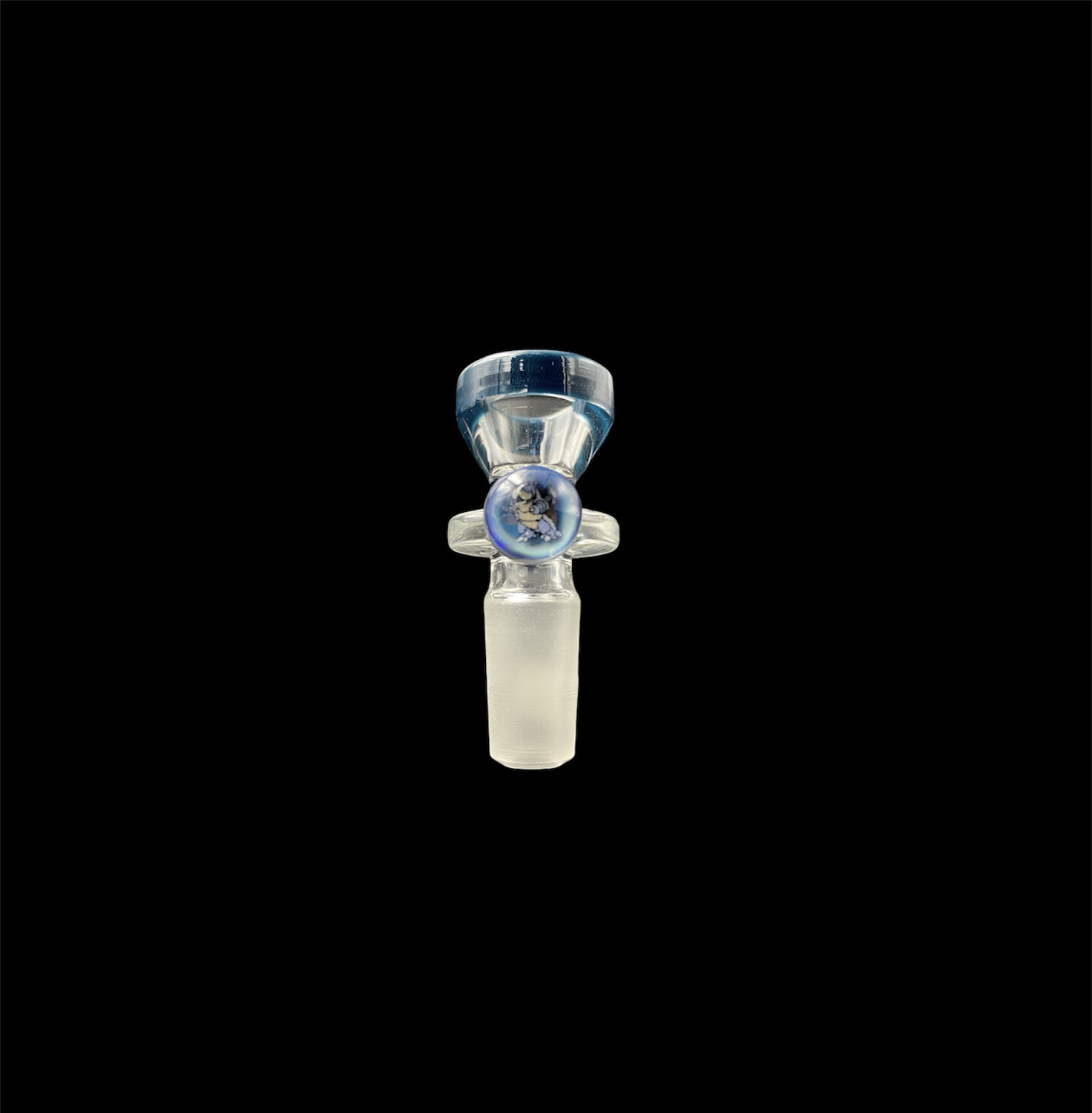 Black Tuna Glass (FL) 14mm Color Accent Martini Slide - Blastoise 